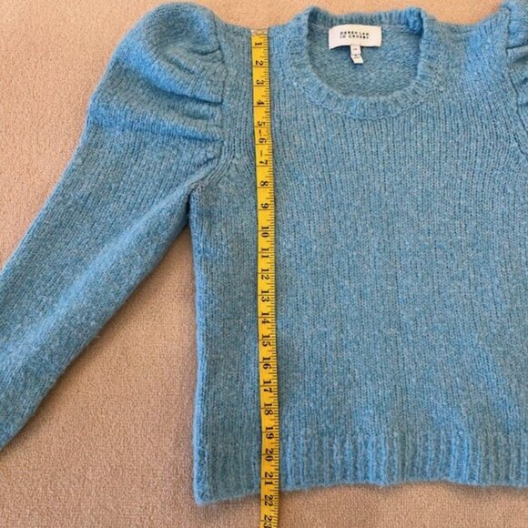 Derek Lam 10 Crosby Locken Puff Sleeve Sweater in Light Blue - Women's - Picture 8 of 12